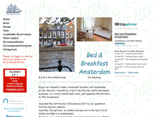 Tablet Screenshot of bedandbreakfastamsterdam.net